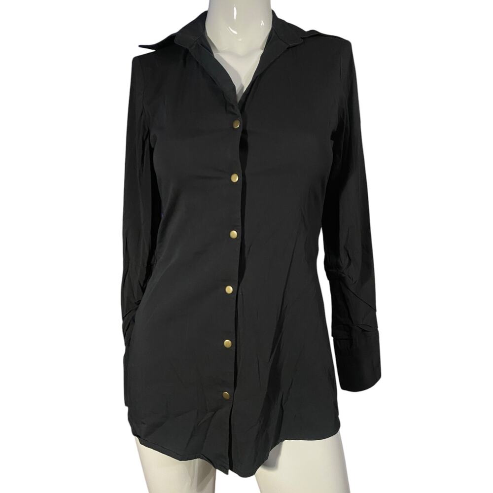 Bailey 44 Black Button Down Long Sleeve Top size XS